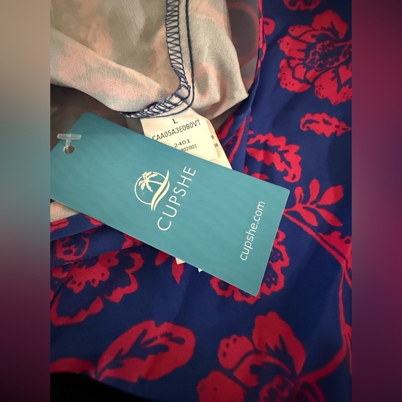 Cupshe Floral Print Knotted V-Neck Maxi Dress - Picture 11 of 11